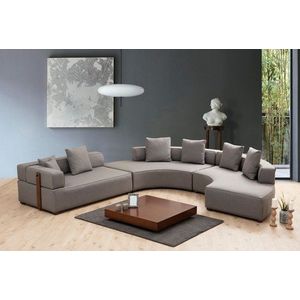 Rohová sedací souprava Gondol-4 (CHL-SOL-CHL-SAĞ-3R) - Grey obraz