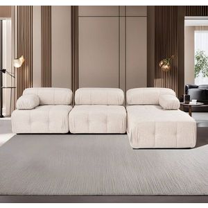 Rohová sedací souprava Doblo 3 Seater with Pouffe ( L1-O1-1R-Pouffe) - Light Brown obraz
