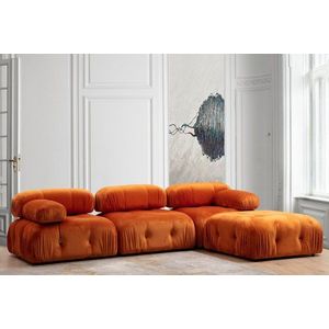Rohová sedací souprava Bubble Corner ( L1-O1-1R -Puf) - Orange obraz