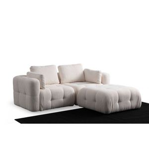 Rohová sedací souprava Amaris 2 Seater With Pouffe -White obraz