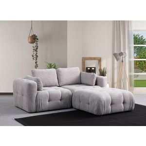 Rohová sedací souprava Amaris 2 Seater With Pouffe - Light Grey obraz