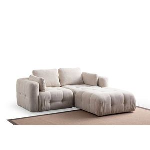 Rohová sedací souprava Amaris 2 Seater With Pouffe - Beige obraz