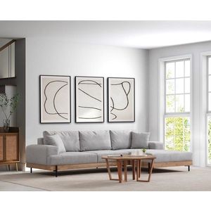Rohová sedací souprava Eti Oak Right - Grey obraz