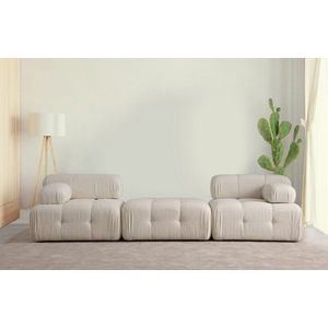 Trojmístná pohovka Doblo 3 Seater ( L1-Pouffe-1R) - Cream Bouclette obraz