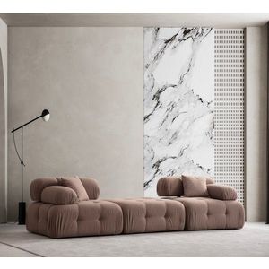Trojmístná pohovka Doblo 3 Seater ( L1-Pouffe-1R) - Cappucino obraz
