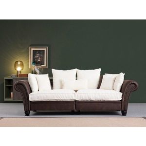 Trojmístná pohovka Lawrence Lounge - Brown, White obraz