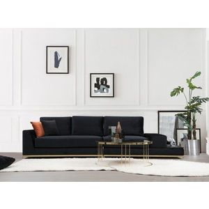 Čtyřmístná pohovka Line With Side Table - Black obraz