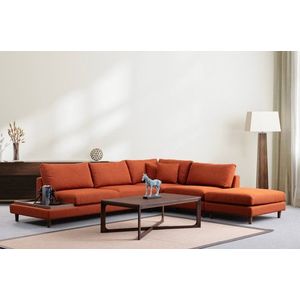 Rohová sedací souprava New Tulip With Pouf - Orange obraz