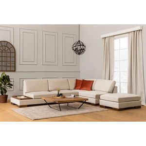 Rohová sedací souprava Tulip Corner Right With Pouf - Beige obraz