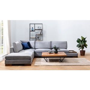 Rohová sedací souprava Tulip Corner Left With Pouf - Dark Grey obraz