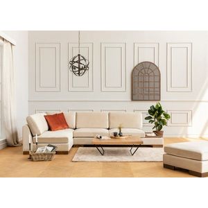 Rohová sedací souprava Tulip Corner Left With Pouf - Beige obraz