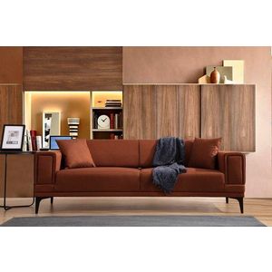 Trojmístná rozkládací pohovka Horizon - Tile Red obraz