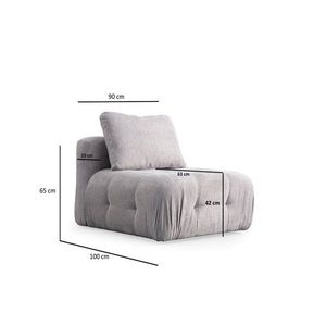 Křeslo / Jednomístná pohovka Amaris O1 - Light Grey obraz