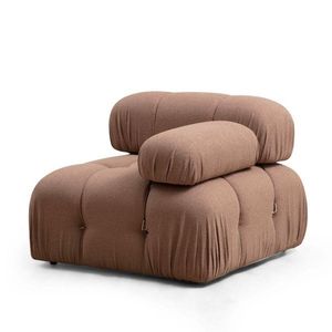 Křeslo / Jednomístná pohovka Bubble 1R - Brown Bouclette obraz