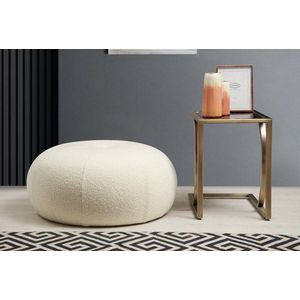 Puf Tina - Bouclet White obraz