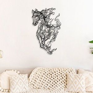 Dekorativní kovový doplněk na zeď Metal Horse Line Art - APT724 obraz