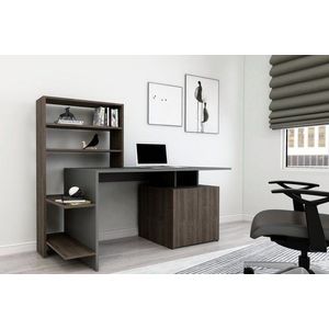 Psací stůl Melis - Walnut, Anthracite obraz