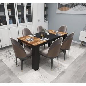 Jídelní stůl Line - Light Walnut, Black obraz
