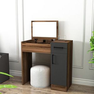 Toaletní stolek Inci - Light Walnut, Anthracite obraz