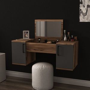 Toaletní stolek Mercan - Light Walnut, Anthracite obraz