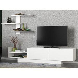 TV stěna / Sestava pod TV Egemen - White obraz