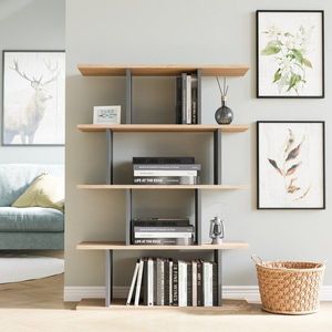 Knihovna Harmon - Oak, Anthracite obraz