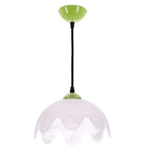 Závěsná lampa COLORI, pistáciová, kovová, 1x60W, E27, bílé stínidlo, moderní, stropní svítidlo, působivý design, do obývacího pokoje a kuchyně obraz