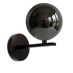 Nástěnná lampa Kama černá+zlatá 1x28 G9 grafitové stínidlo obraz