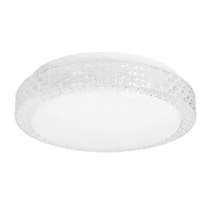 Stropní lampa Rabel, bezbarvá, 12W LED, 4000K, 27cm, bílé stínidlo obraz