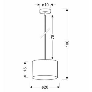 Závěsná lampa PANDY černá 1x40W E27 stínidlo černá+zlatá obraz
