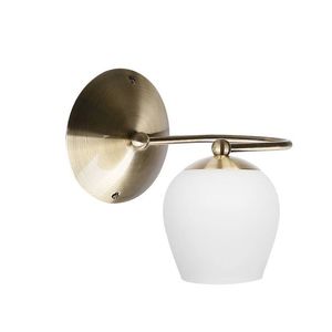 Nástěnná lampa Serano patina 1x60W E27 bílé stínidlo obraz