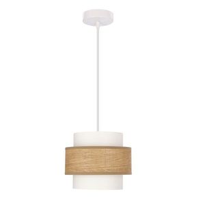 Závěsná lampa NUGET bílá 1x60W E27 krémové stínidlo obraz