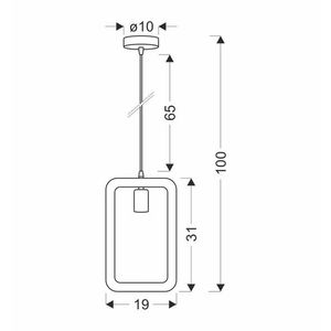 Ostor závěsné svítidlo černá+béžová 1x40W E27 obraz