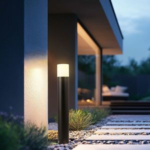 Zahradní LED lampa SEDUM – černý sloup 12W IP65 – moderní osvětlení zahradních cest obraz