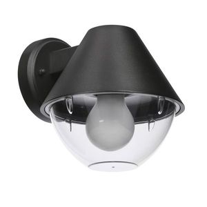 Nástěnná zahradní lampa Hendera 20, 5x17, 5 černá 1x40W E27 kuželové stínidlo IP44 obraz