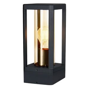 Zahradní lampa CISSUS – černá kovová stojací lampa E27 IP54 – moderní venkovní osvětlení obraz