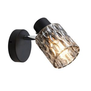 Nástěnná lampa Bill Lamp černá 1x40W E27 kouřové stínidlo obraz