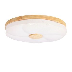 Stropní lampa Fiorino dřevěná 24W LED 39cm bílá + dřevo 4000K obraz