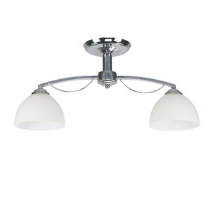 Stropní lampa Filona Chrome 2X40 E27 Bílé stínidlo obraz