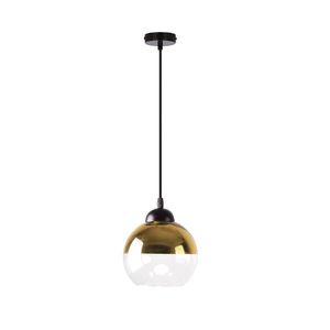 Závěsná lampa Contessa Černá 1X40 E27 Zlaté stínidlo obraz