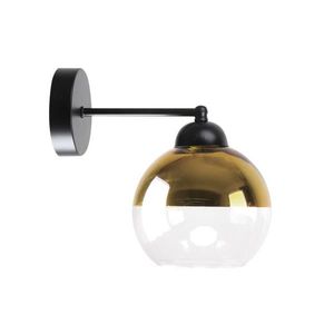 Nástěnná lampa Contessa černá 1x40 E27 zlaté stínidlo obraz