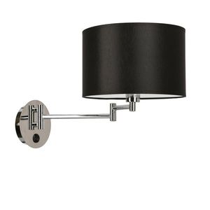 Nástěnná lampa Alexia Chrome 1X40W E14 Černé stínidlo obraz