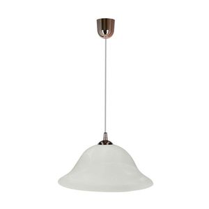 Závěsná lampa Vera s mědí, 1x60W, E27, stínidlo z alabastru obraz