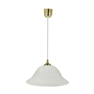 Závěsná lampa Vera, zlatá, 1x60W, E27, stínidlo z alabastru obraz