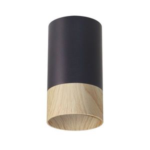 STROPNÍ SVÍTIDLO CONTI TUBE 1X15W GU10 5, 5/10 ČERNÉ+DŘEVĚNÉ obraz