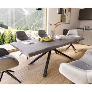 Jídelní stůl Edge 220x100 XL akácie platinová křížová podnož obraz