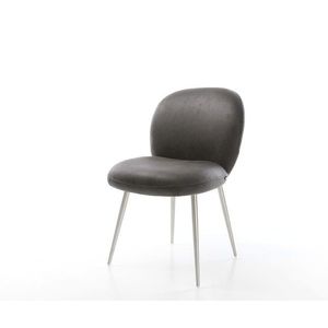 Jídelní židle Nube-Flex mikrovlákno antracitová vintage 4-nohá obraz
