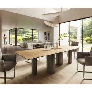 Jídelní stůl Edge 300x100 keramický Laminam® Sabbia dub barevný obraz