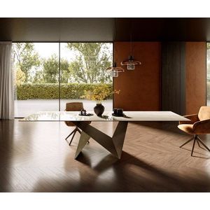 Jídelní stůl Edge 300x100 Keramický Laminam® Onice Oro Origami obraz