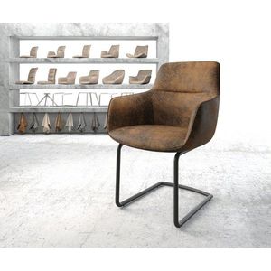 Jídelní židle Pejo-Flex Hnědá Vintage Cantilever Round Černá obraz
